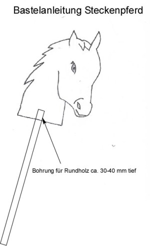 Bastelanleitung Steckenpferd aus Holz Bastelanleitung Steckenpferd aus Holz