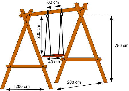 Schaukel selber bauen: Bauplan