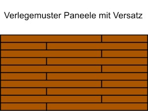 Verlegemuster Paneele mit Versatz