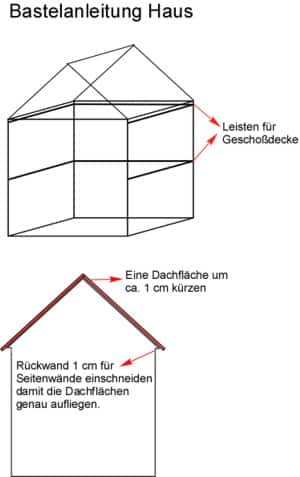 Bastelanleitung Haus Anleitung basteln