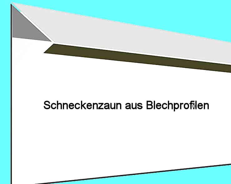 Schneckenbarriere aus Blechprofilen bauen