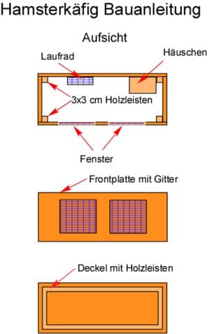 Hamsterkäfig Bauanleitung Bauplan