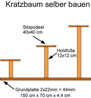 Einen Kratzbaum für Katzen selbst bauen