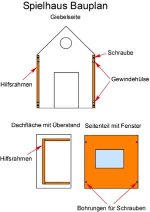 Spielhaus Bauplan Bauanleitung kostenlos