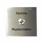 Klingelschild aus Edelstahl